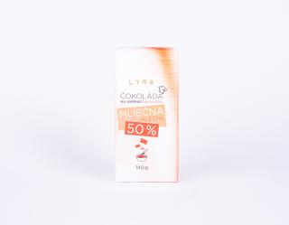 Čokoláda na varenie mliečna 50% 140g LYRA