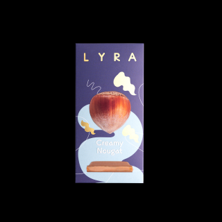Creamy Nougat - Biela čokoláda s lieskovo-orieškovou náplňou 80g LYRA