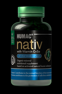 HUMAC ® Nativ Vegetariánske kapsule s Vitamínom C + Se 120 ks