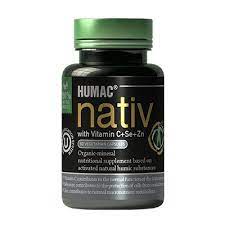 HUMAC ® Nativ Vegetariánske kapsule s Vitamínom C + Se + Zn 120 ks