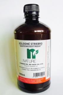 Koloidné striebro 20ppm AG100 500ml NATURElife