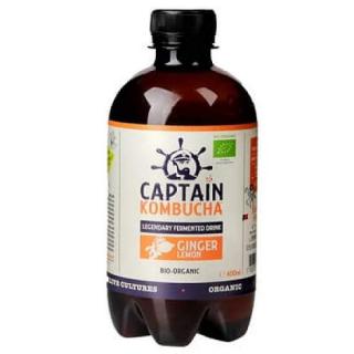 Kombucha Zázvor citrón BIO 400ml Captain Kombucha