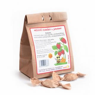 Medové cukríky s jahodami 70g