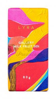 Mliečna čokoláda Gallery Milk Fruit 80g LYRA