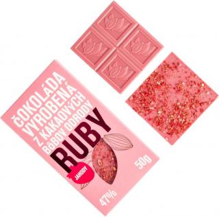 Mliečna čokoláda RUBY jahoda 50g LYRA