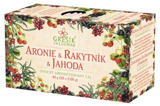 Ovocný čaj porciovaný Arónia, Rakytník a Jahoda 40g Grešík