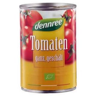 Paradajky celé lúpané BIO 400g Dennree