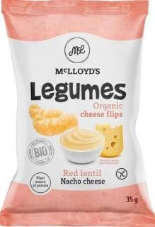 Syrové lupienky z červenej šošovice, bezlepkové BIO 35g McLLoyds