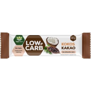 Tyčinka Low Carb Kokos Kakao 40g Topnatur