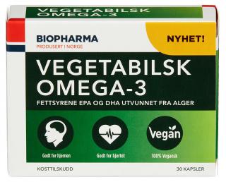 VEGETABILSK OMEGA-3 - omega 3 pre BIOPHARMA (Doba spotreby 1. mája 2021)