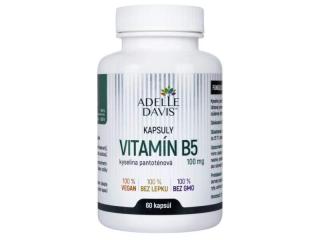 Vitamín B5 (kyselina pantoténová) 100mg, 60 kapsúl Adelle Davis