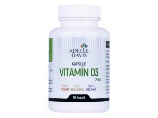 Vitamín D3, 60 kapsúl Adelle Davis