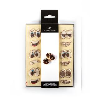 Čoko dekorácia Čokoládová dekorácia oči a ústa 9ks (39710) L