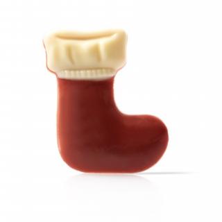 Čokoládová dekorácia Santova ponožka bez E171 132ks (78431)