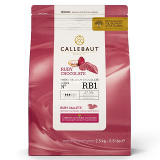 Ruby čokoláda Callebaut RB1 (47,3%) 2,5kg
