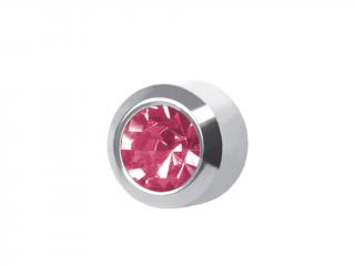 Náušnice pre piercing sada STUDEX R210W, ružové, strieborná farba, 12ks