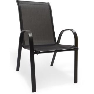 ALDOTRADE Záhradná stolička STELA čierna, set 2ks