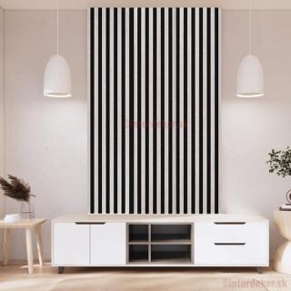 Lamelový obklad obdĺžnik dĺ. 2700mm Č / Betón ( Drevený obkladový lamelový panel imitácia betón)