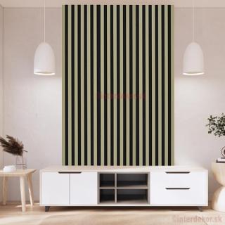 Lamelový obklad obdĺžnik dĺ. 2700mm Č / Olivový ( Drevený obkladový lamelový panel olivový)