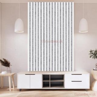 Lamelový obklad obdĺžnik dĺ. 2700mm Š / Biely ( Drevený obkladový lamelový panel biely)