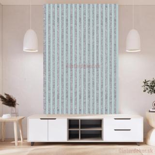 Lamelový obklad obdĺžnik dĺ. 2700mm Š / Modrý ( Drevený obkladový lamelový panel modrý)