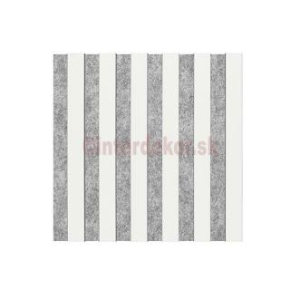 Lamelový obklad štvorec 300x300 Š / Biely ( Drevený obkladový lamelový panel biely)
