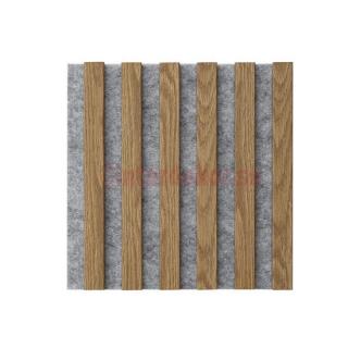 Lamelový obklad štvorec 300x300 Š / Svetlý dub ( Drevený obkladový lamelový panel dub)