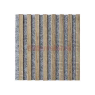 Lamelový obklad štvorec 400x400 Š / Dub sonoma ( Drevený obkladový lamelový panel dub)