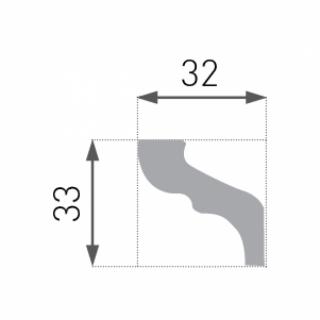 Polystyrénové lišty E6 (Stropná lišta)