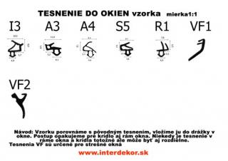 Vzorkovník okenných tesnení
