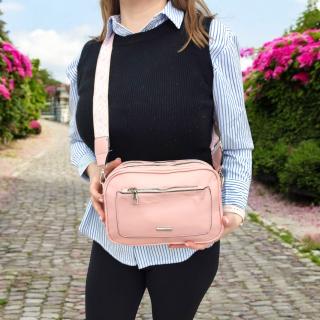 Dámska crossbody kabelka BX-255 svetlo rúžová