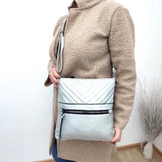 Dámska crossbody kabelka S684-H3011-1 strieborná