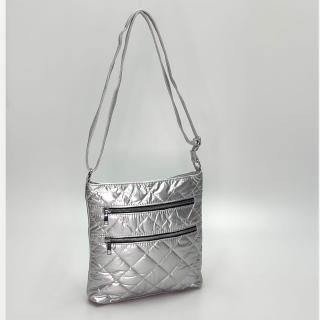 Dámska crossbody kabelka S684-V6093 strieborná