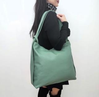 Dámska kožená kabelka/ruksak 2v1 5555 zelená
