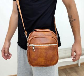Pánska crossbody taška S1975 hnedá