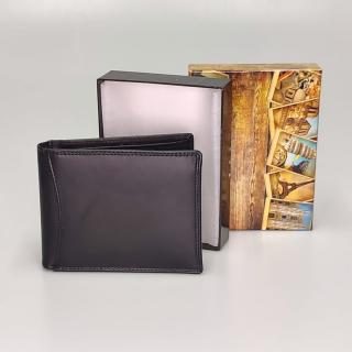Pánska kožená peňaženka S-002 čierna