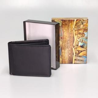 Pánska kožená peňaženka S-019 čierna