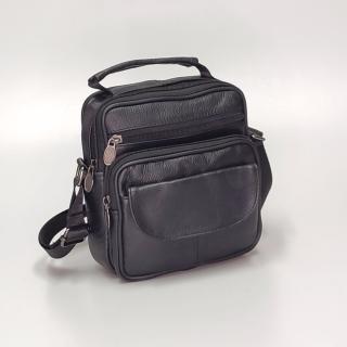 Pánska kožená taška B7433 čierna