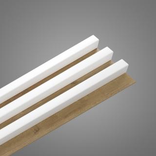 LINEA SLIM 3 BIELY/DUB (Stenová lamela s podkladom)
