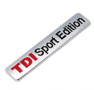 3D Chrómová Samolepka - TDI Sport Edition
