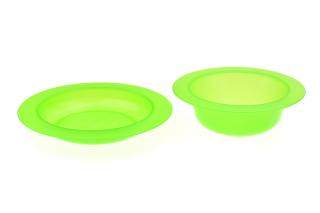 Detské taniere TVAR set plytký+hlboký (20+17 cm) Zelená