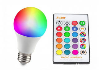 LED RGB stmievateľná žiarovka 2v1 - 3W