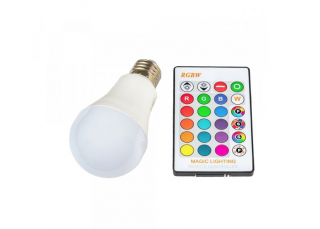 LED RGB stmievateľná žiarovka 2v1 - 9W