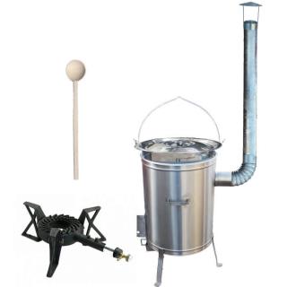 Antikorový kotlíkový set 42 LUX + antikorový kotlík (1,2 mm) 20 L + horák KEMPER (Antikorový kotlíkový set 42 LUX + antikorový kotlík (1,2 mm) 20 L + horák KEMPER)