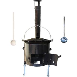 Smaltovaný kotlík 10 L (1,2 mm) + smaltovaná kotlina 31 cm + vareška a naberačka Easy party (Smaltovaný kotlík 10 L (1,2 mm) + smaltovaná kotlina 31 cm + vareška a naberačka Easy party)