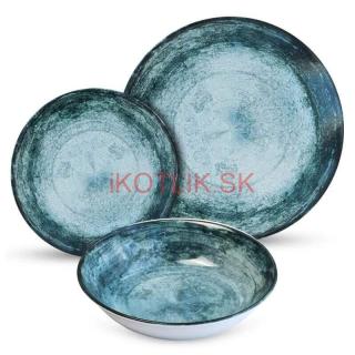 Súprava keramických tanierov 18 ks BLUE (Luxusná súprava 18 kusov keramických tanierov BLUE)