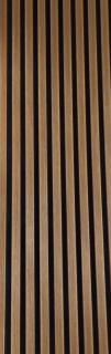 Akustický lamelový panel MDF-tmavohnedým vertikálnym dreveným vzorom-60x280 cm Colour: Brown  Vertical Grain 1