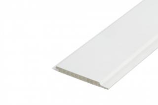 Cezar - PVC obklad ventilačný panel 10cm L = 3,00 m Biela Jednotná farba Farba: Biela, povrch: Matný, Príslušenstvo: Stenové panely