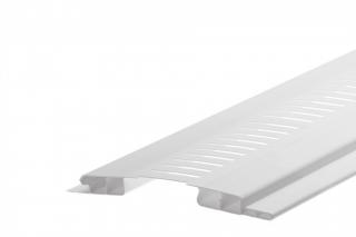 Cezar - PVC obklad ventilačný panel 10cm L = 3,00 m Biela Jednotná farba Farba: Biely Popol, povrch: Matný, Príslušenstvo: Stenové panely