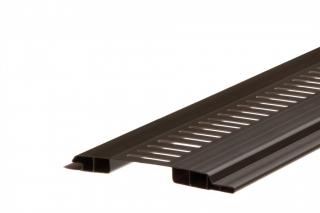 Cezar - PVC obklad ventilačný panel 10cm L = 3,00 m Hnedá Jednotná farba Farba: Hnedá, povrch: Matný, Príslušenstvo: Stenové panely